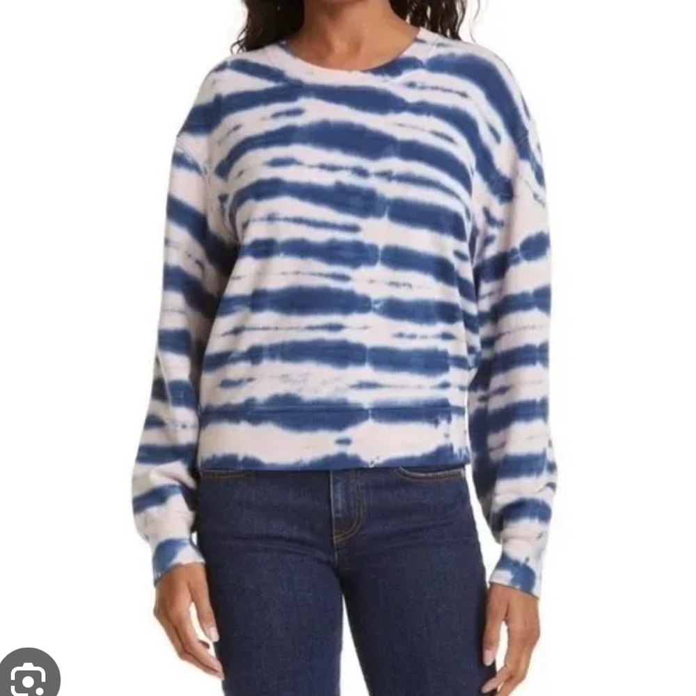 Rails Ramona Striped Indigo Tie Dye Sweatshirt